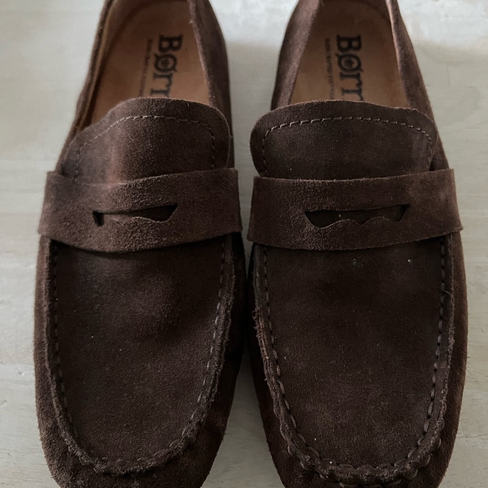 Born Brown Suede Penny Loafers Flats